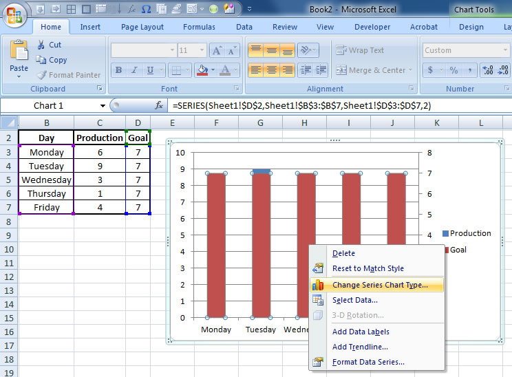 Change series chart type